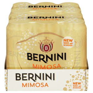 Bernini Mimosa Sparkling Spritzer blends sparkling wine and natural orange juice for a refreshing, balanced taste. This light beverage is perfect for various occasions, it offers crisp, invigorating flavours, adding elegance to any gathering.